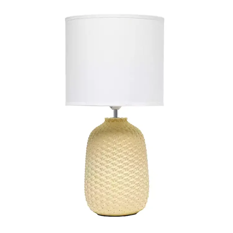Kirklands Home Purled Ceramic Table Lamp Yellow Online