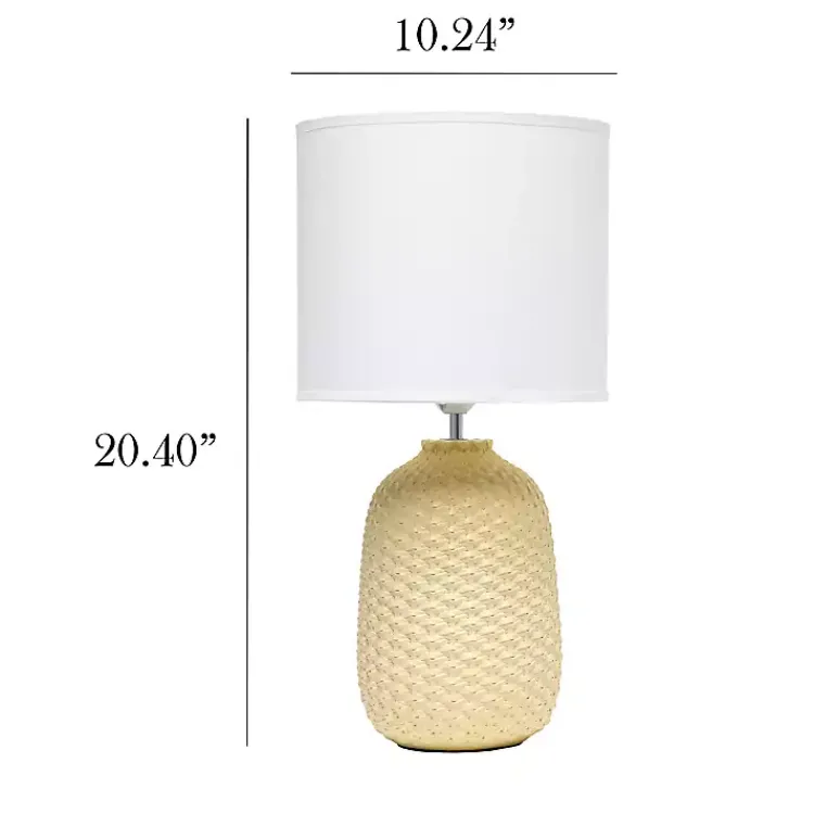Kirklands Home Purled Ceramic Table Lamp Yellow Online