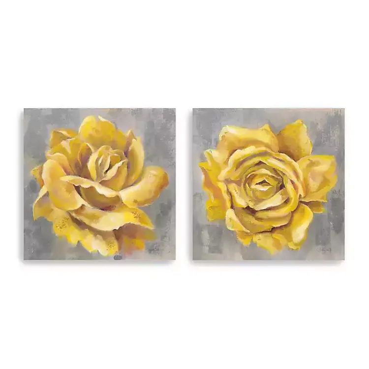 Kirklands Home Roses Giclee Canvas Art Prints, Set of 2 Yellow Sale