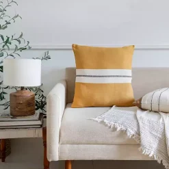 Pillows>Kirklands Home Single Stripe Pillow Yellow