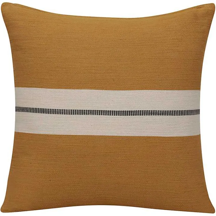 Pillows>Kirklands Home Single Stripe Pillow Yellow