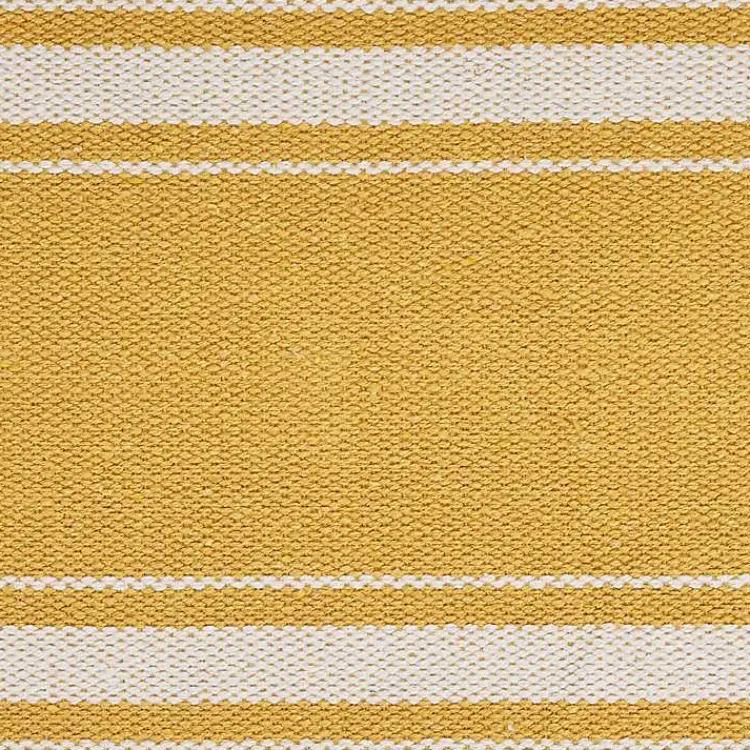 Kirklands Home Striped Fringe Placemats, Set of 4 Yellow Sale