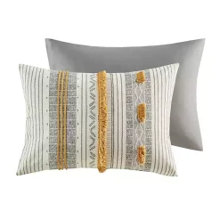Kirklands Home Yellow Striped 3-pc. Full/Queen Comforter Set New