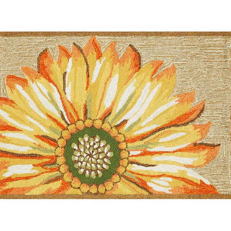 Kirklands Home Yellow Sunflower Indoor/Outdoor Mat Hot