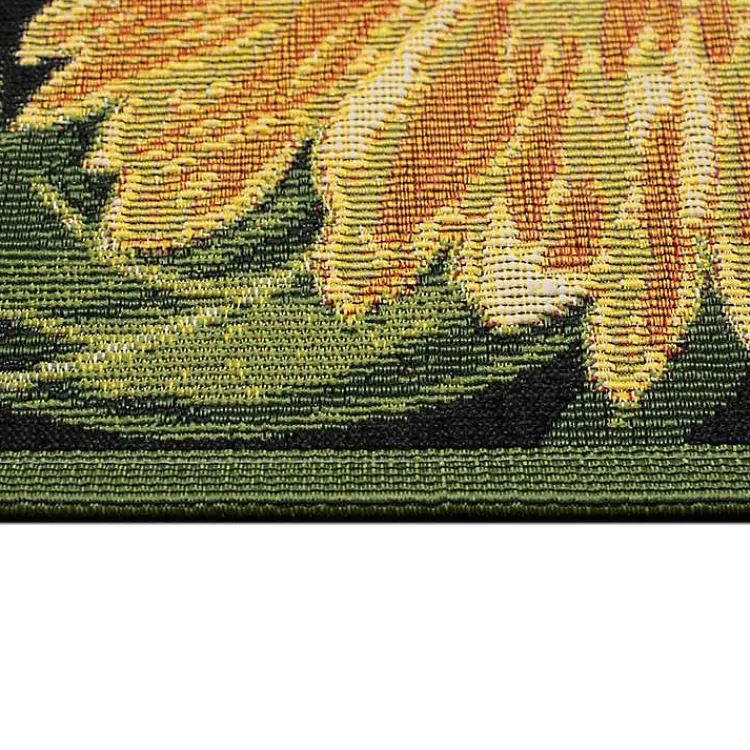 Kirklands Home Yellow Sunflower Indoor/Outdoor Runner, 1x4