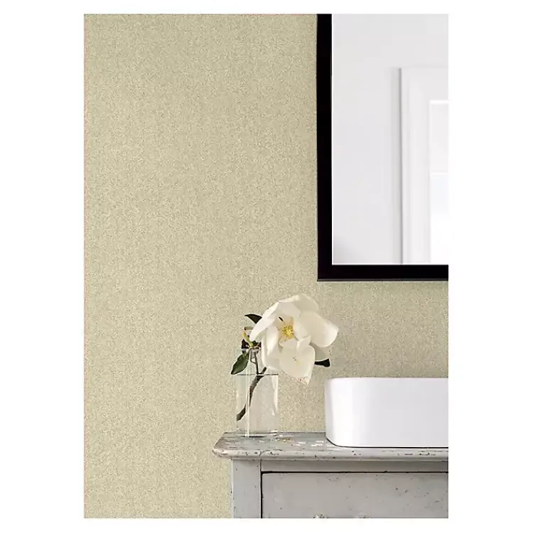 Kirklands Home Textured Cross Woven Peel & Stick Wallpaper Yellow Outlet