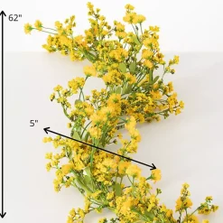 Arrangements & Greenery>Kirklands Home Wildflower Garland Yellow