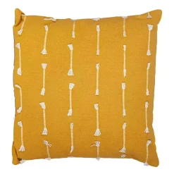 Pillows>Kirklands Home Woven Lines Pillow Yellow
