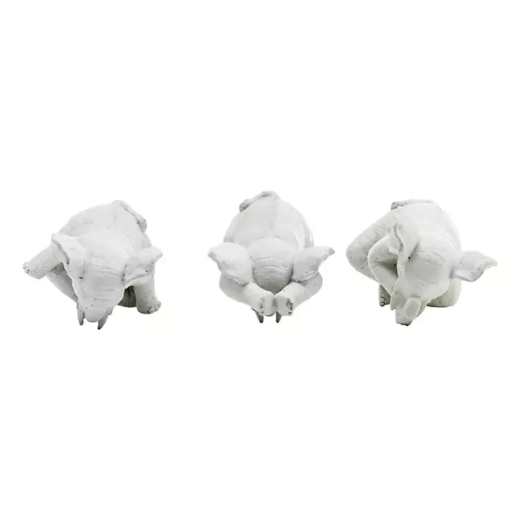 Statues & Figurines>Kirklands Home Yoga Elephant Statues, Set of 3 Gray