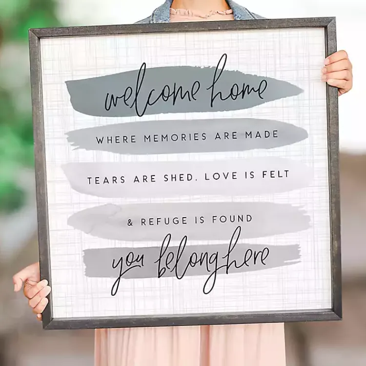 Kirklands Home You Belong Here Wall Plaque Gray Sale