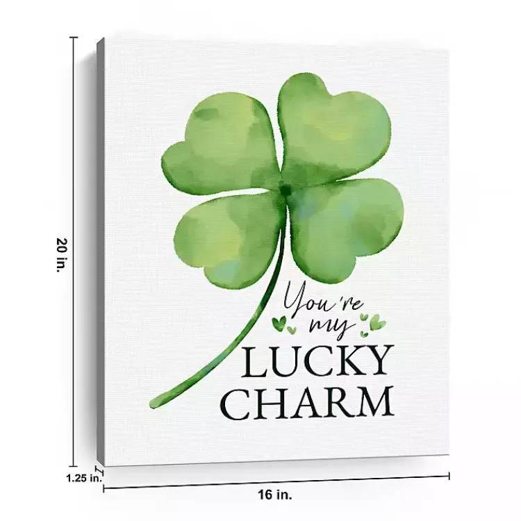 St Patricks Day Decorations>Kirklands Home You're My Lucky Charm Canvas Art Print