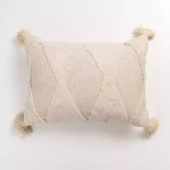 Pillows>Kirklands Home Zoey Diamond Tufted Lumbar Pillow Ivory