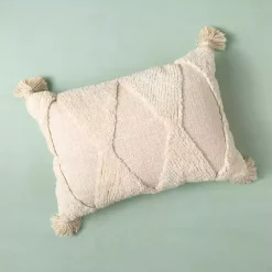 Pillows>Kirklands Home Zoey Diamond Tufted Lumbar Pillow Ivory